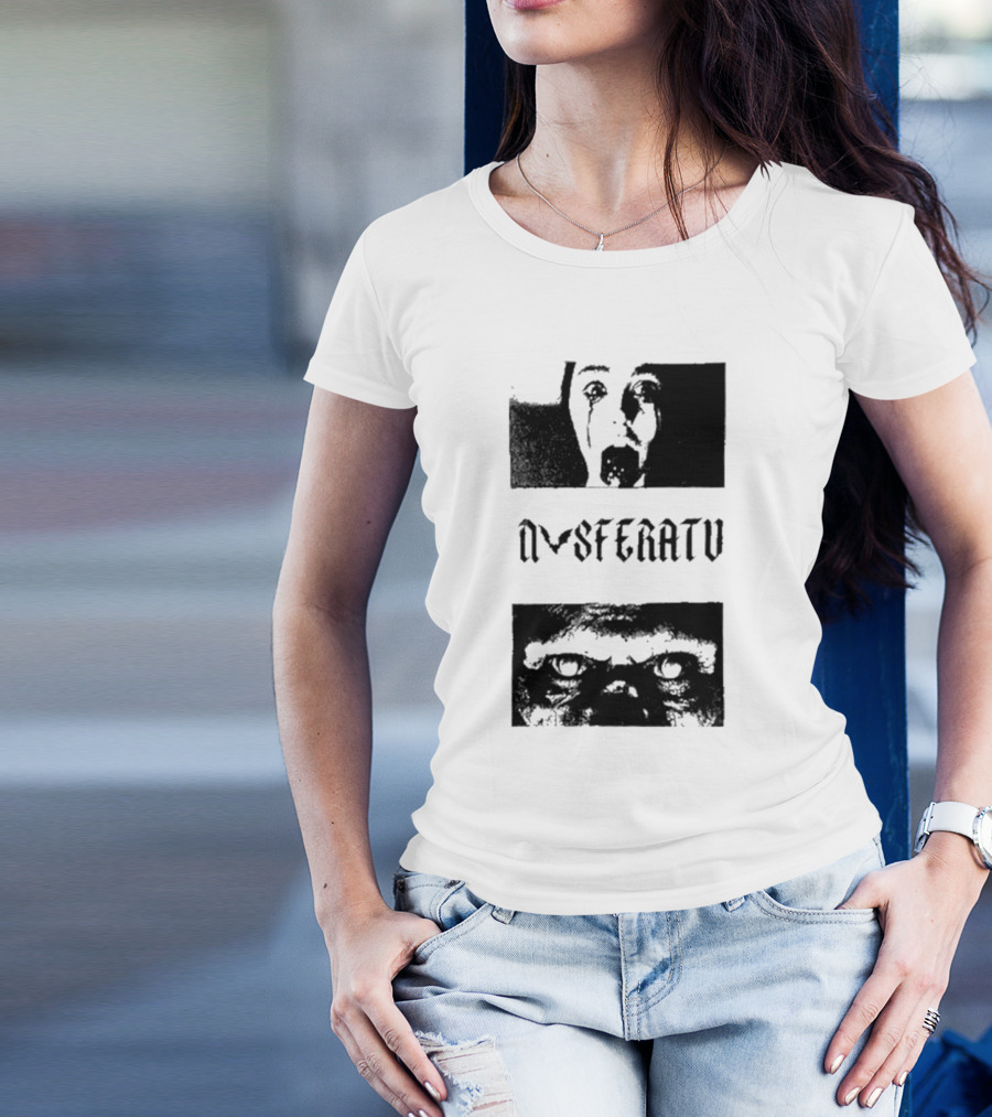 Nosferatu Horror Face Design With San Antonio Sharpist Influence T-Shirt