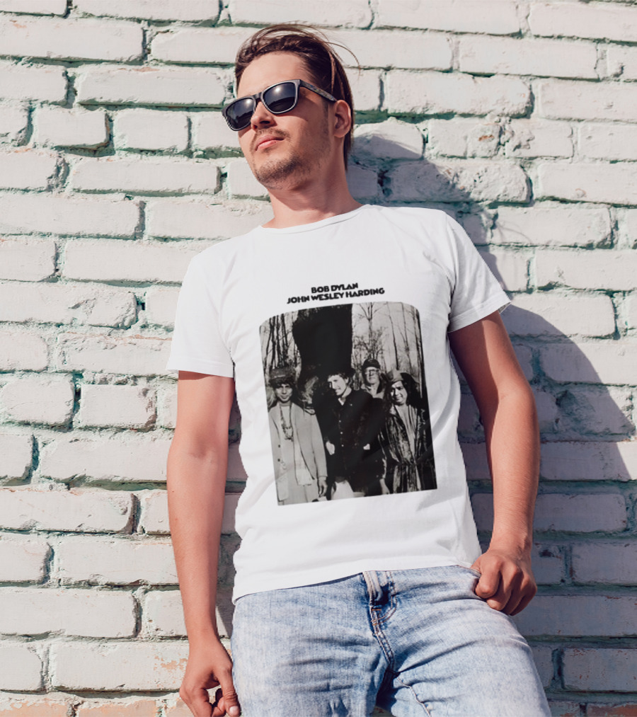 Bob Dylan John Wesley Harding Album Cover Image T-Shirt