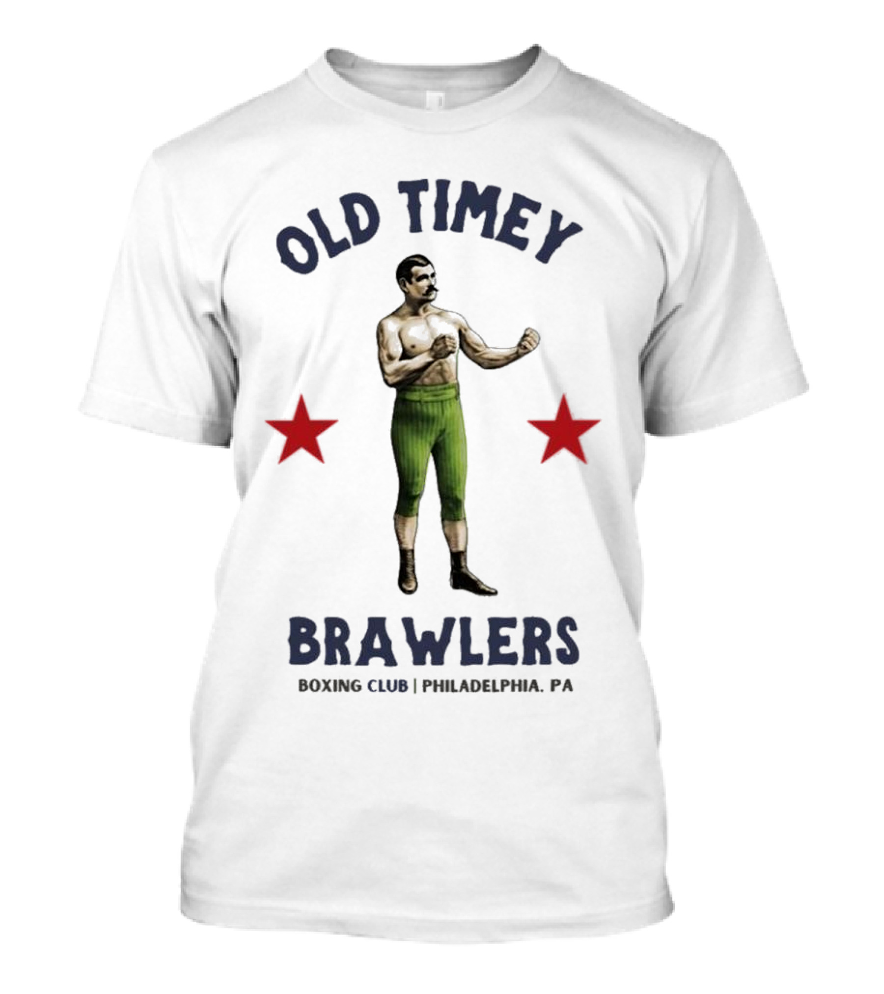 Old Timey Brawlers Boxing Club Philadelphia PA Vintage Fighter T-Shirt