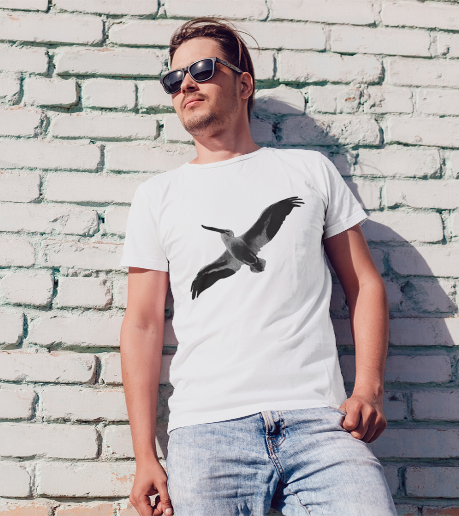 Staff Somewhere On The Northside Black And White Pelican T-Shirt