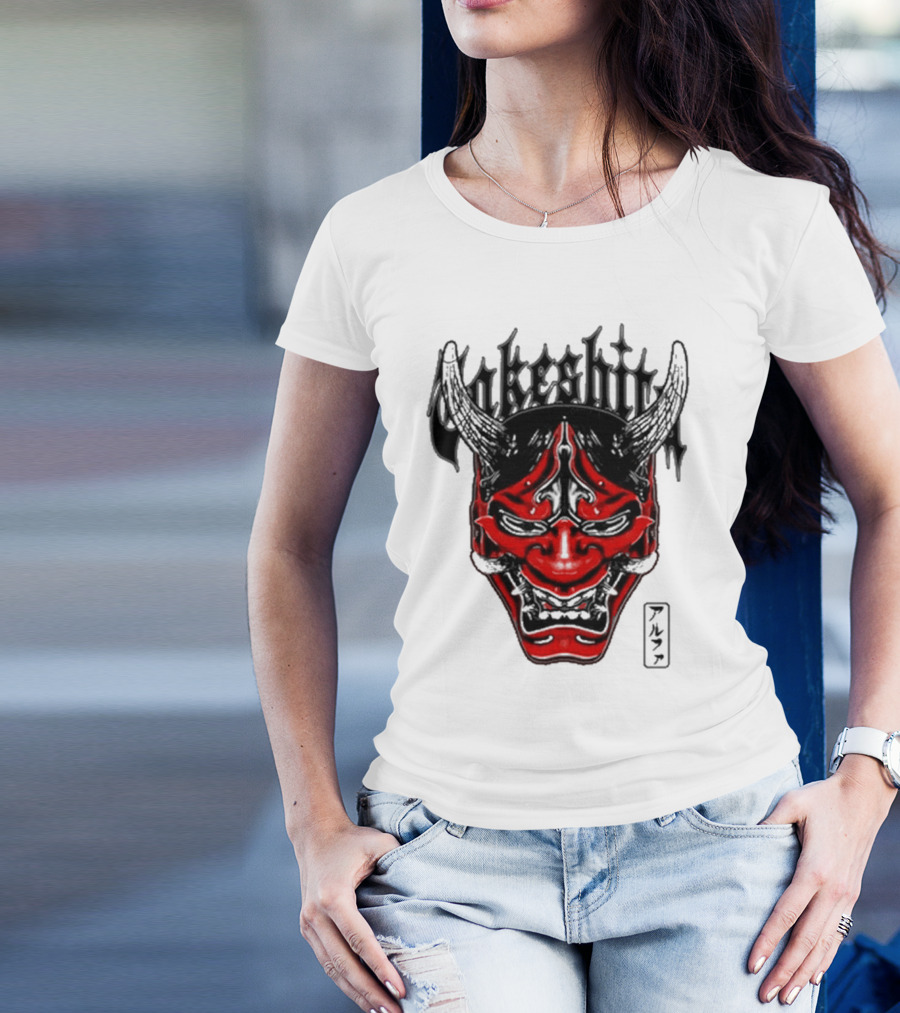 Konosuke Takeshita Demon Mask Alpha Kanji Triblend T-Shirt