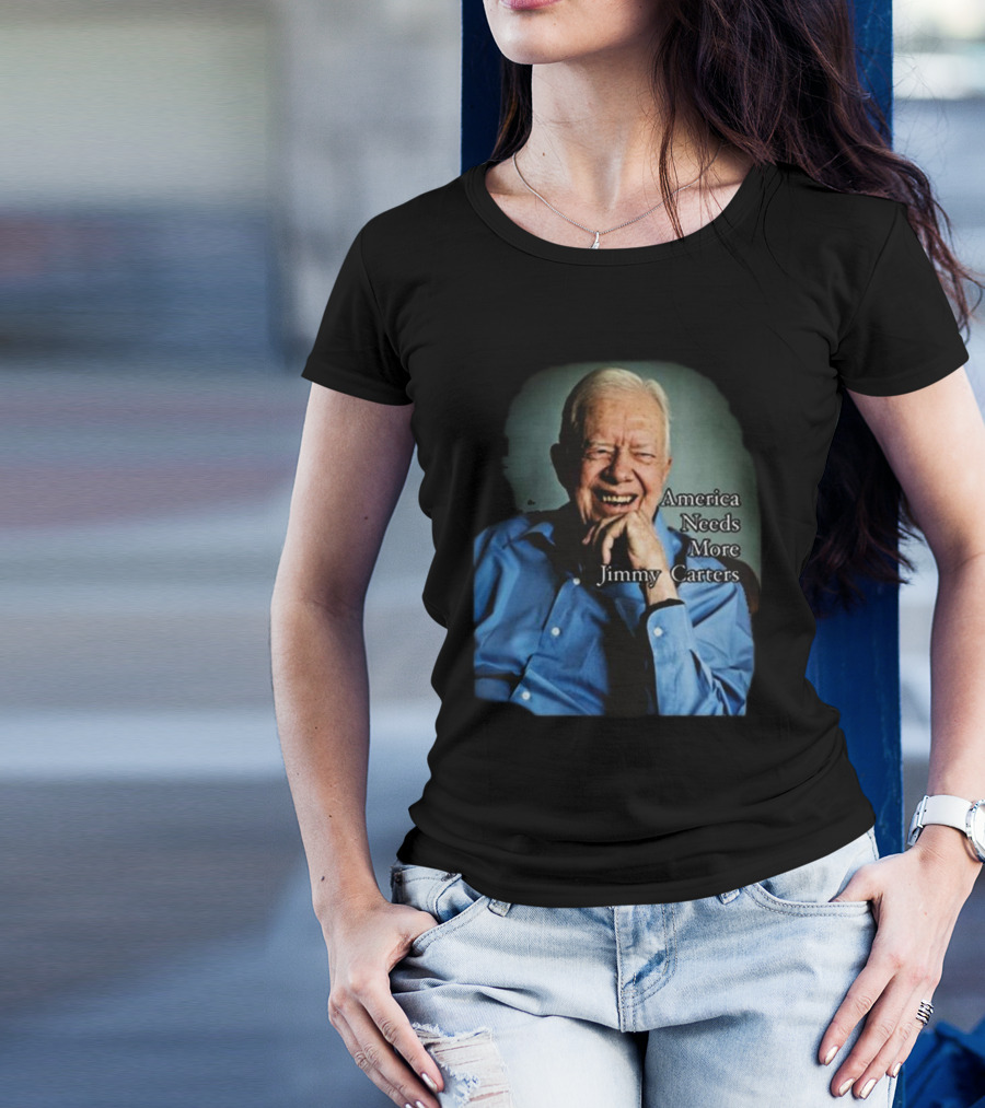 Norbert Leo Butz America Needs More Jimmy Carters Image With Smiling Elderly Man In Blue T-Shirt