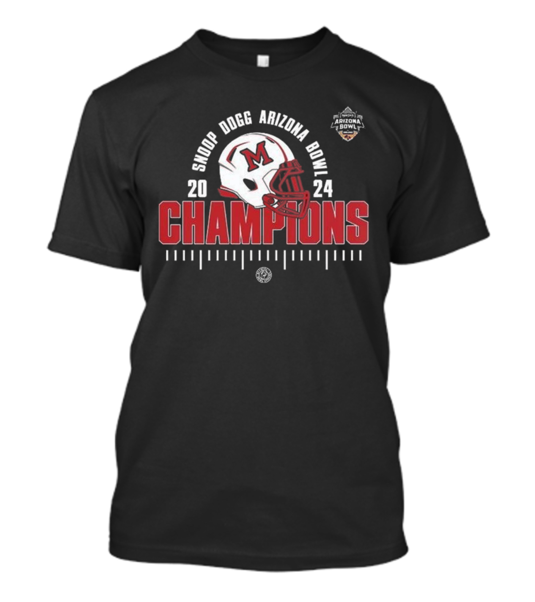 Miami Redhawks 2024 Snoop Dogg Arizona Bowl Champions T-Shirt