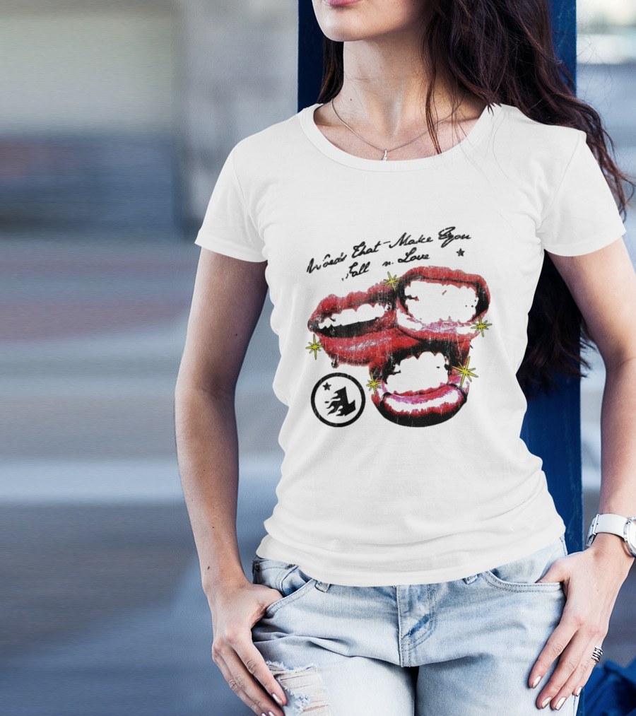 Lonely Hearts Club Words That Make You Fall In Love Lips Stars T-Shirt