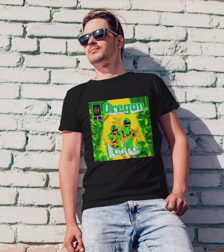 Oregon Ducks 1 Seed CFP Football Comic T-Shirt