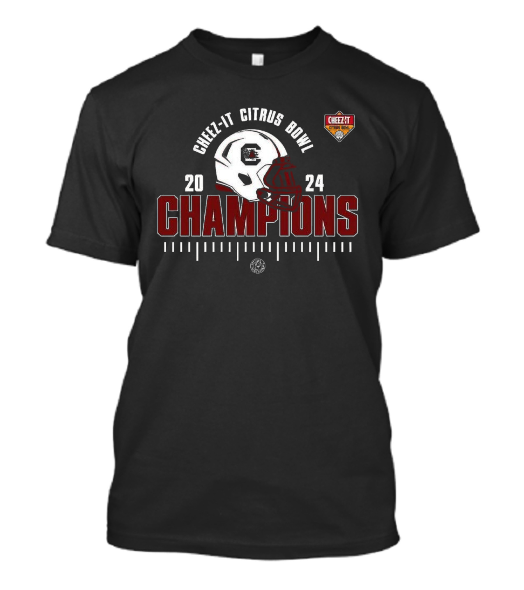 South Carolina Gamecocks 2024 Cheez-It Citrus Bowl Champions Football Helmet Classic T-Shirt
