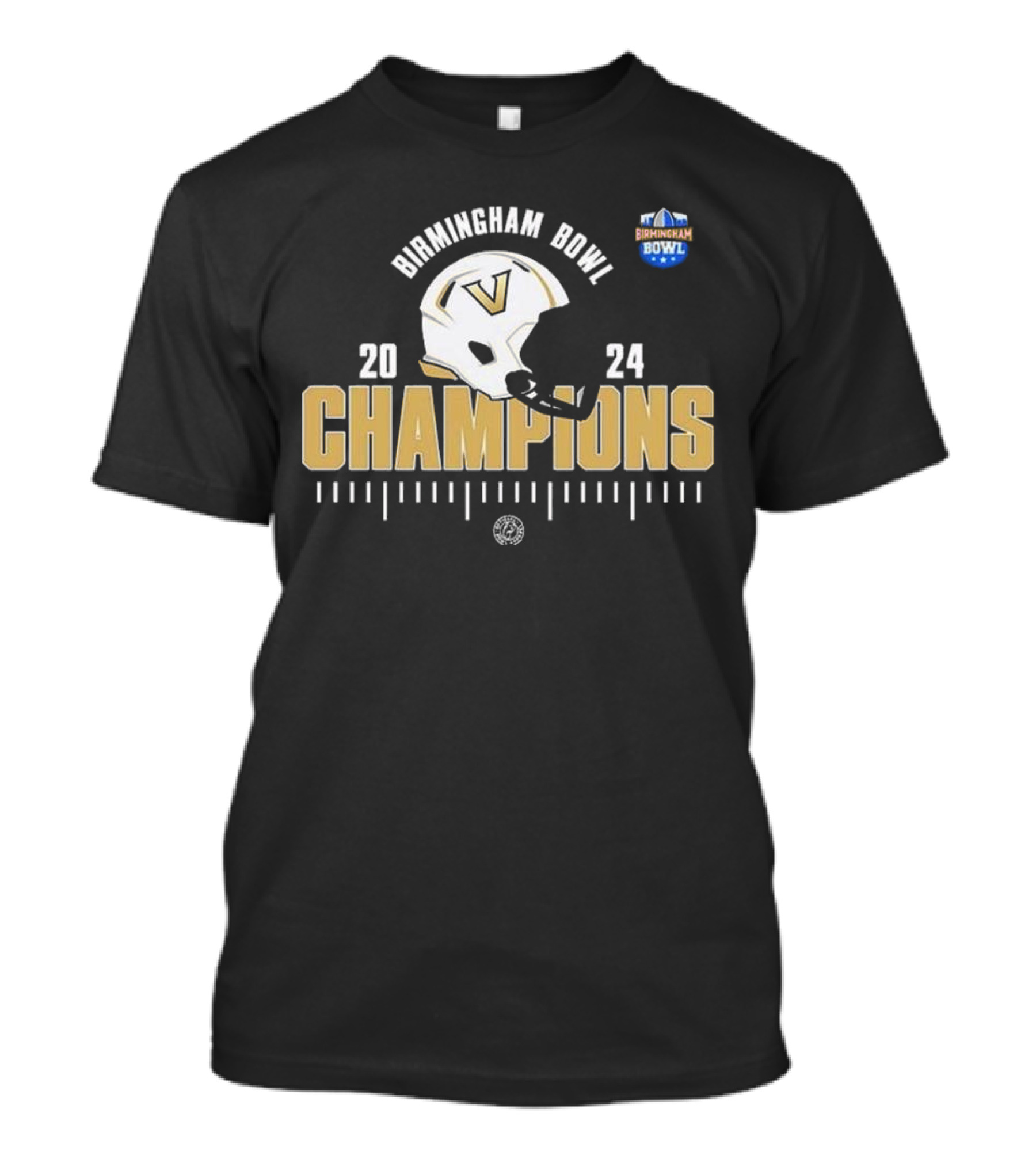 Birmingham Bowl 2024 Champions Vanderbilt Commodores Football Helmet NCAA Season 2024-2025 T-Shirt