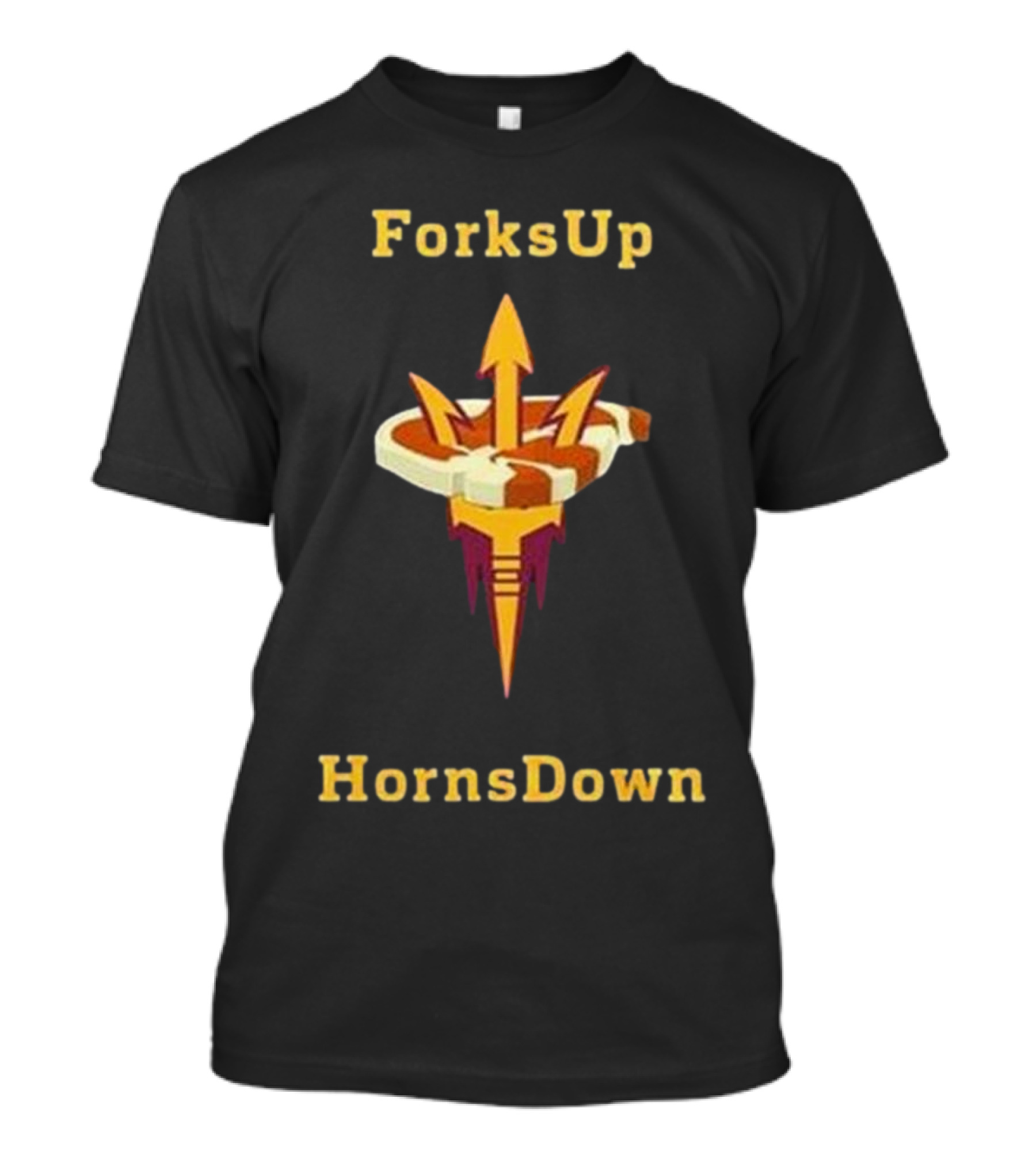 Arizona State Sun Devils NCAA 2024 Forks Up Horns Down Iconic Pitchfork T-Shirt