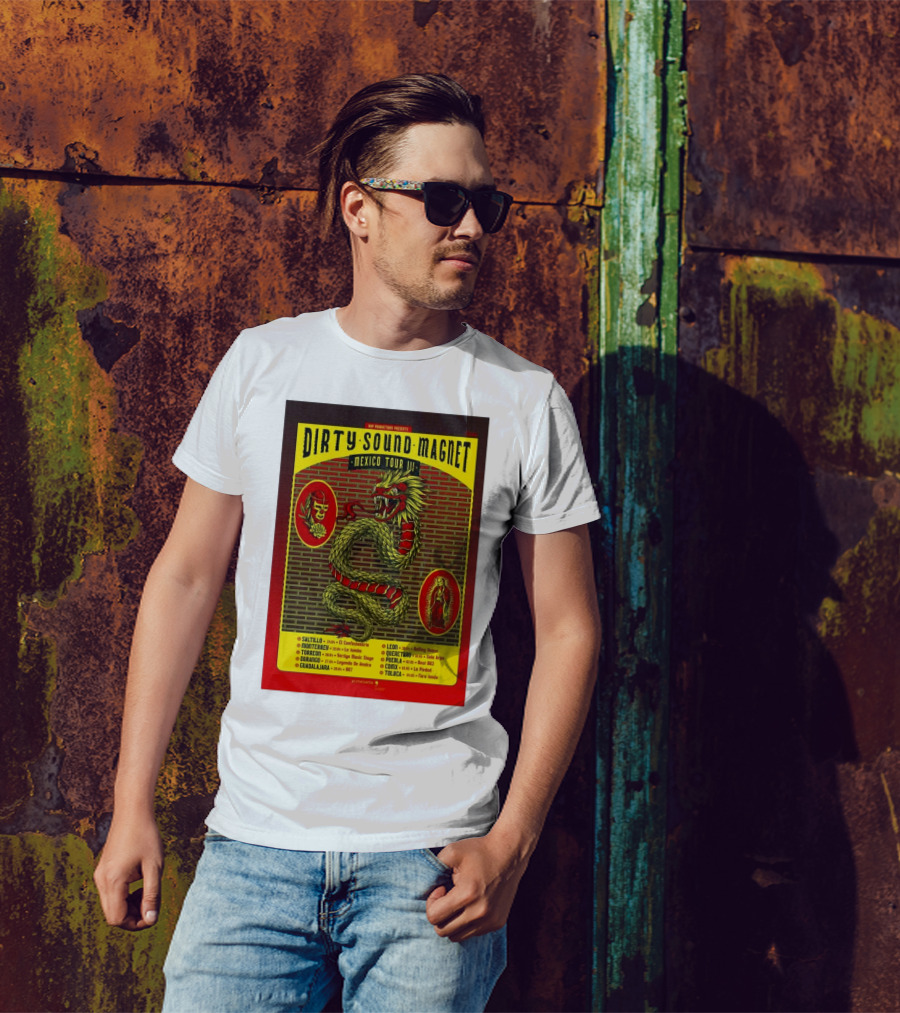 Dirty Sound Magnet Mexico Tour 2025 Mexican Dragon Art With Tour Dates T-Shirt