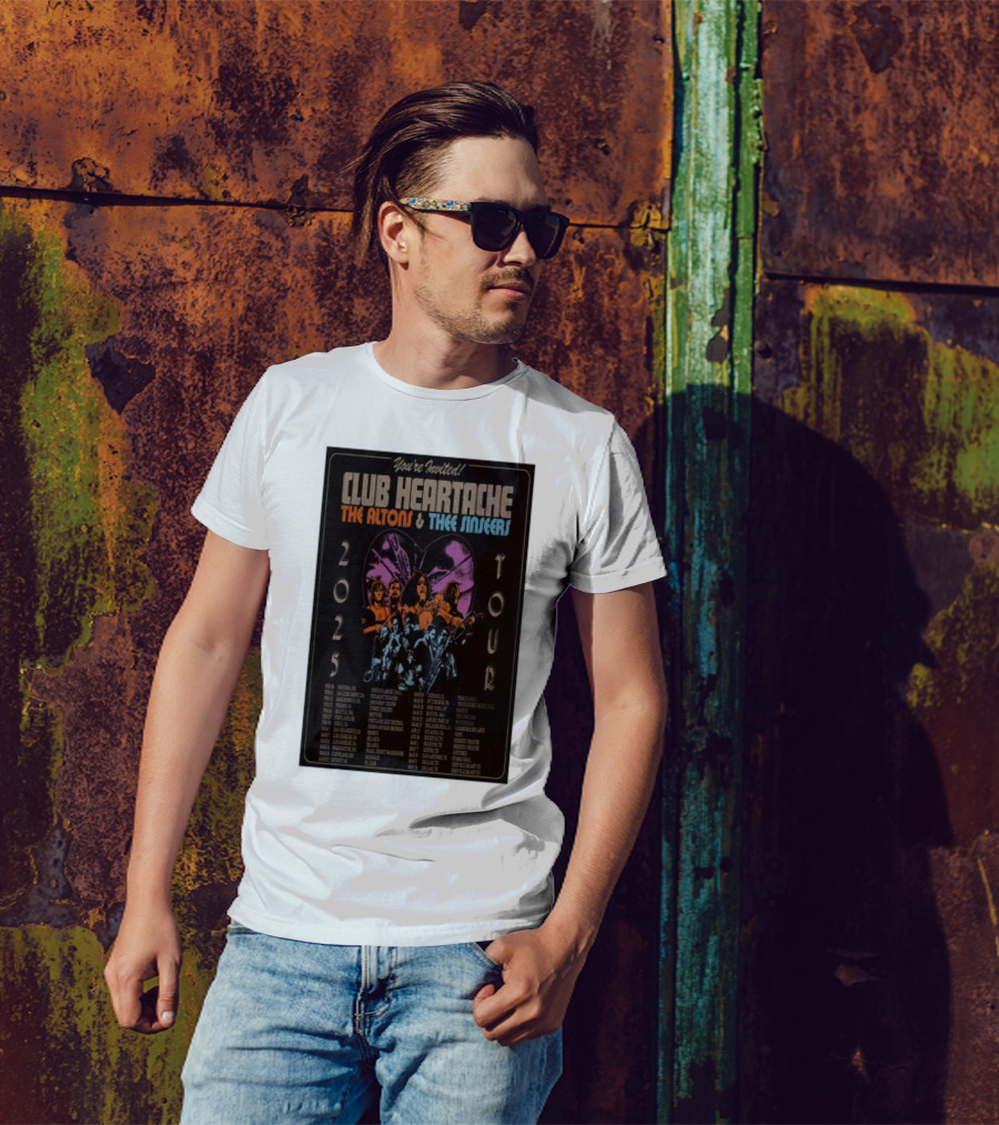 You're Invited Club Heartache The Altons And Thee Sinseers 2025 Tour T-Shirt