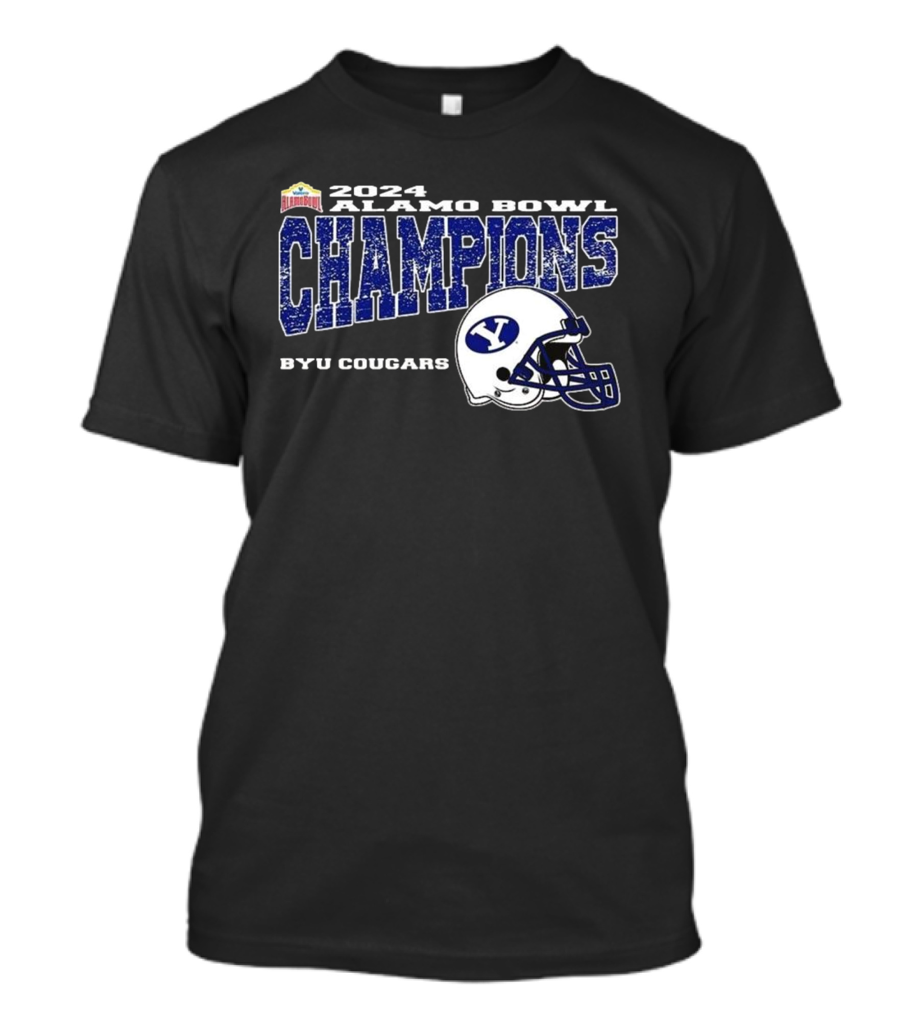 BYU Cougars 2024 Alamo Bowl Champions College Football Helmet T-Shirt