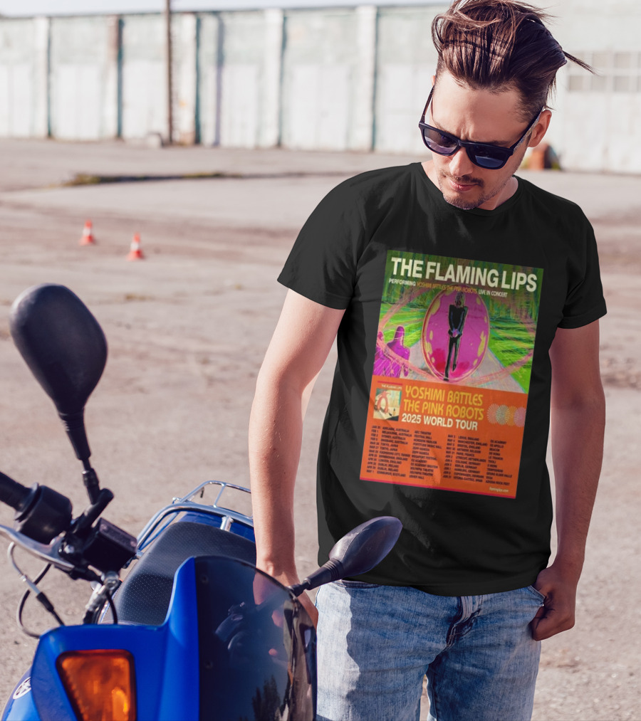 THE FLAMING LIPS PERFORMING YOSHIMI BATTLES THE PINK ROBOTS LIVE IN CONCERT 2025 WORLD TOUR T-Shirt