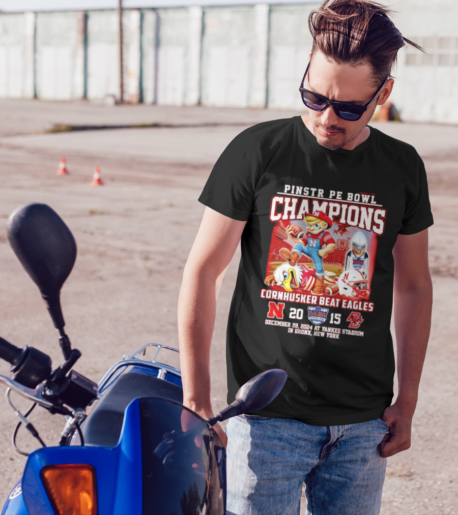 Pinstripe Bowl Champions Cornhusker Beat Eagles Nebraska 20 Boston College 15 December 28 2024 Yankee Stadium T-Shirt