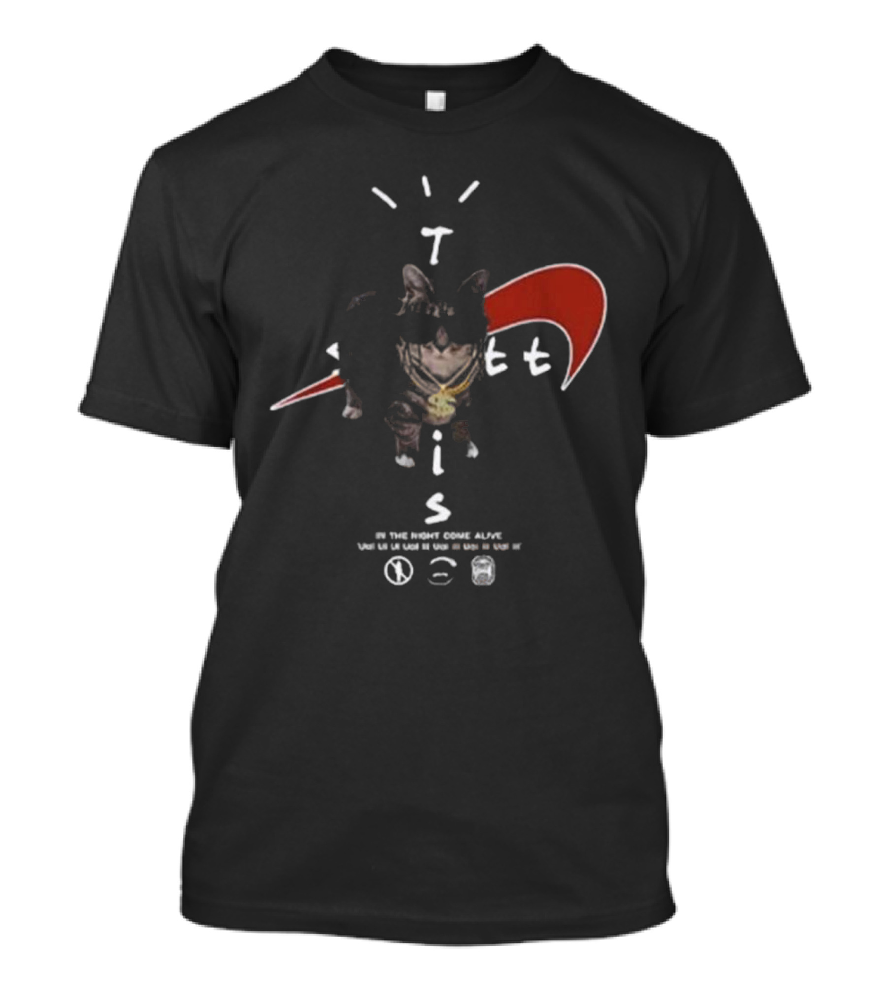 Travis Scatt Oiiaa Oiiaa Cat 2025 In The Night Come Alive T-Shirt