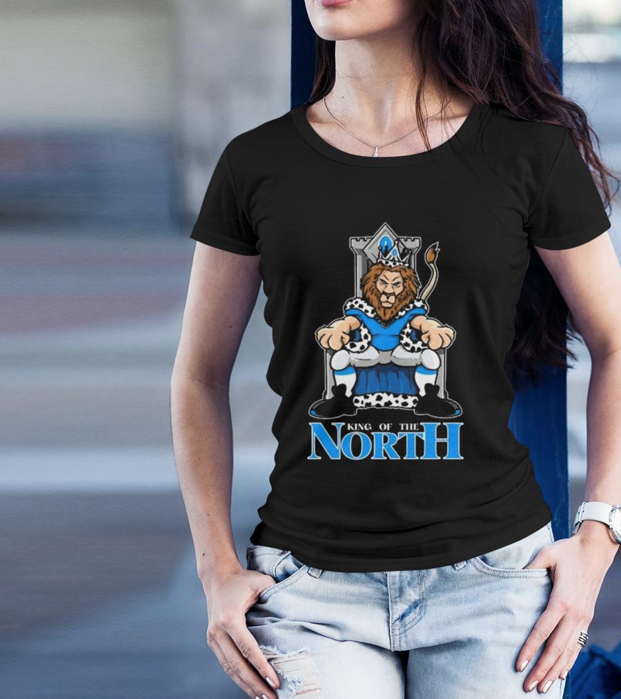 Detroit Lions King Of The North 2025 Lions Throne T-Shirt