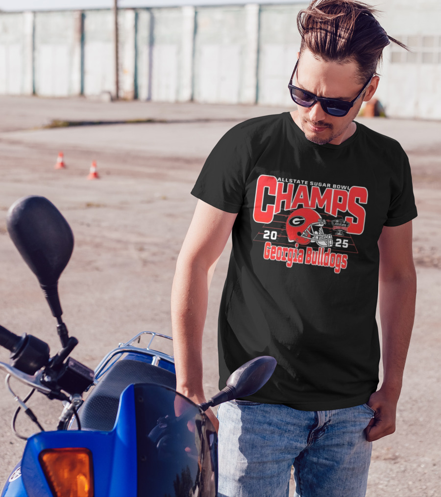 Allstate Sugar Bowl Champs 2025 Georgia Bulldogs T-Shirt