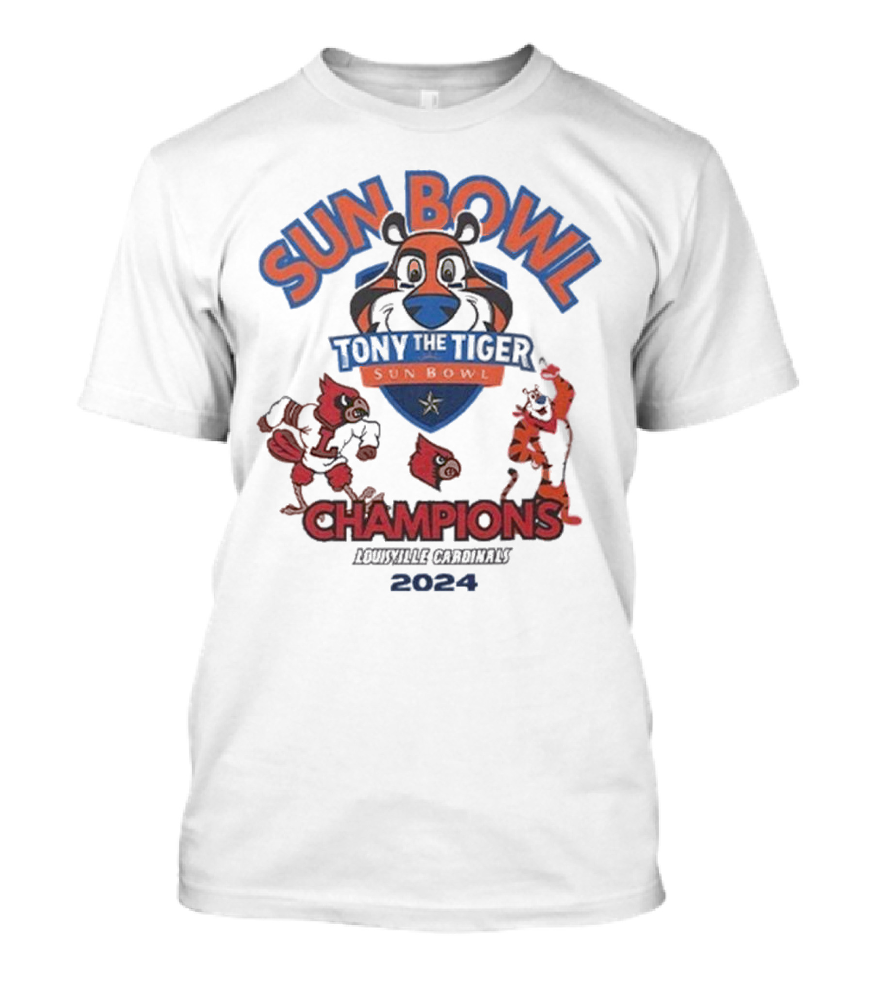 Sun Bowl Tony The Tiger Champions Louisville Cardinals T-Shirt