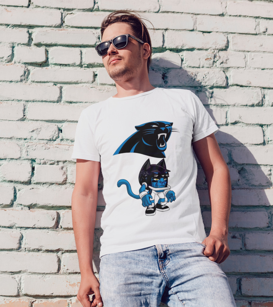 Rush Zone Carolina Panthers NFL Cartoon Character 2025 Football Mascot T-Shirt