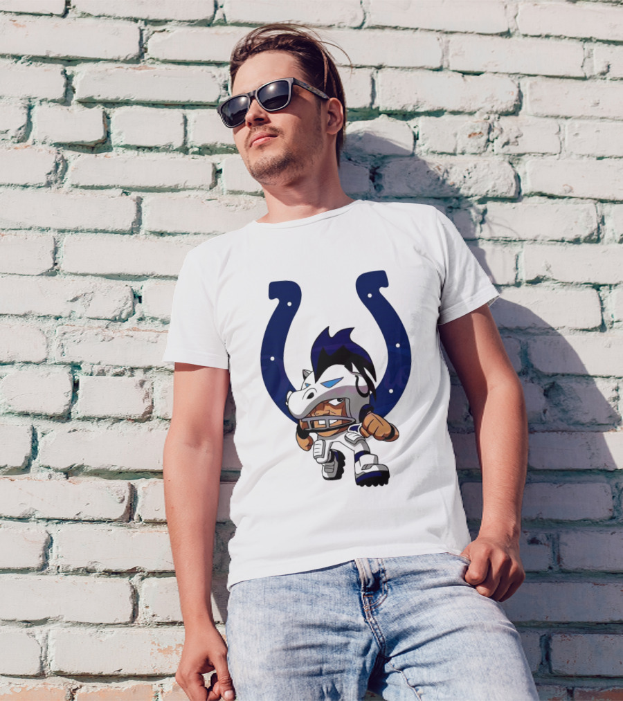 Indianapolis Colts Rush Zone NFL Character 2025 T-Shirt