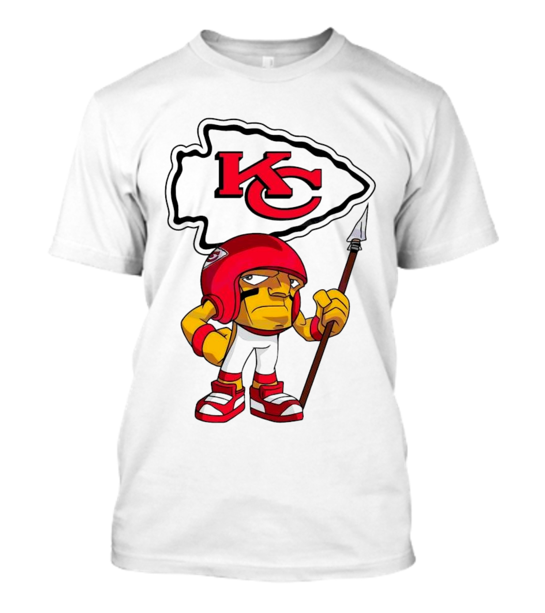 Kansas City Chiefs NFL KC Arrowhead Cartoon Character Rush Zone 2025 T-Shirt