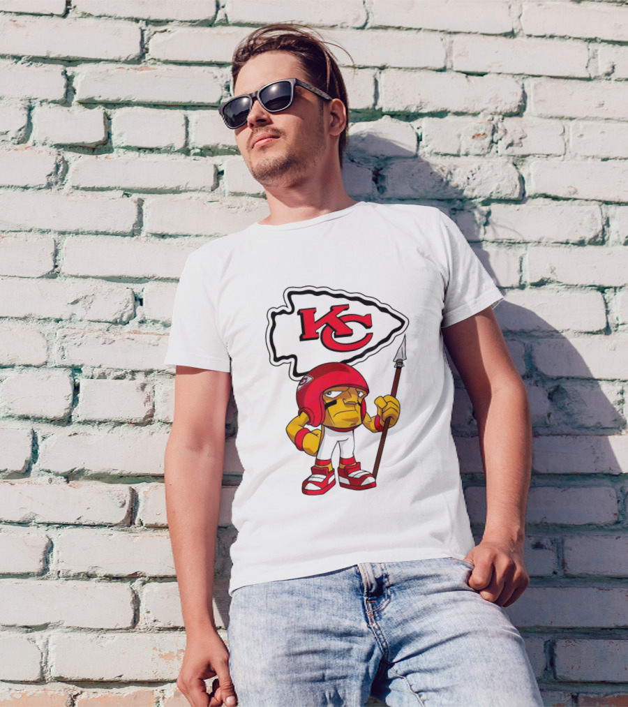 Kansas City Chiefs NFL KC Arrowhead Cartoon Character Rush Zone 2025 T-Shirt