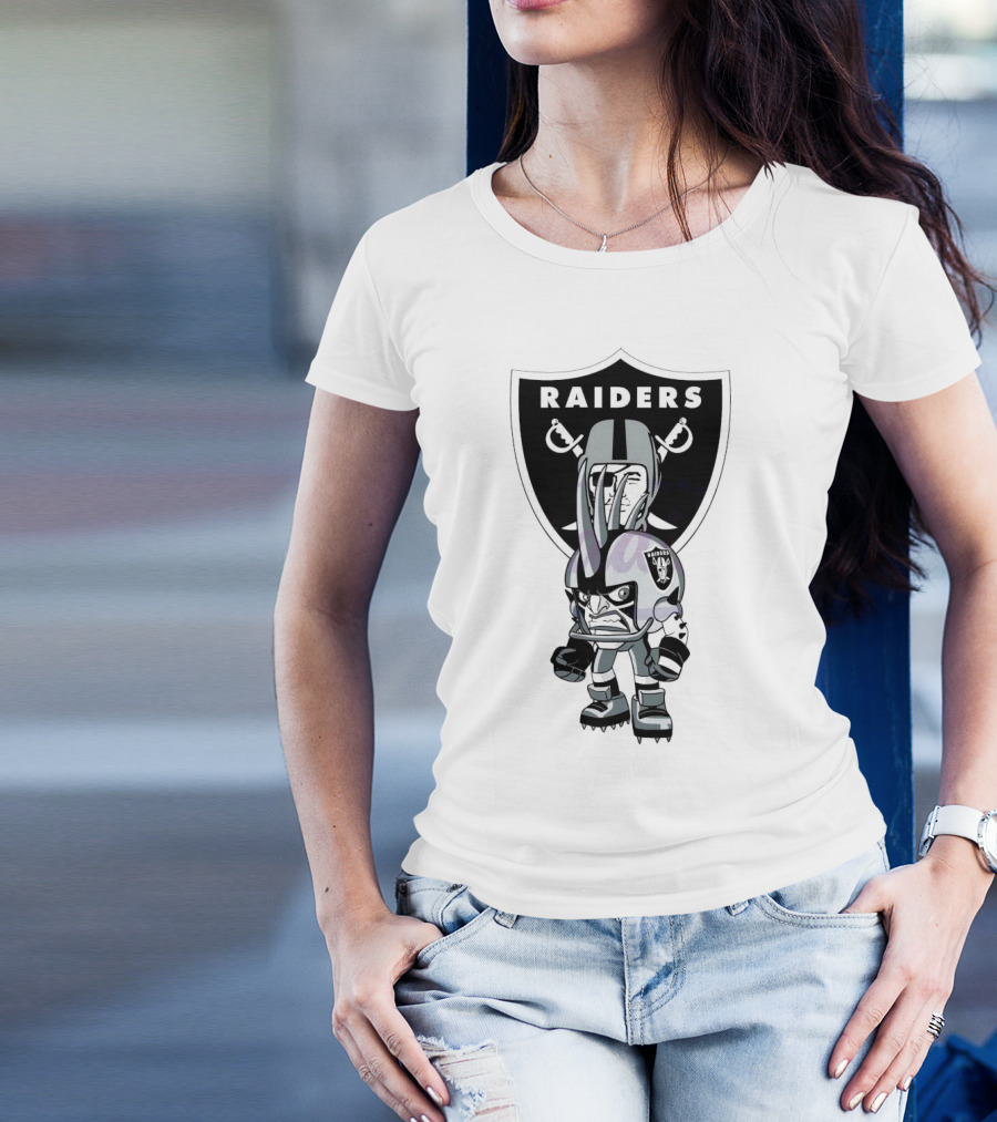 Raiders NFL Rush Zone Cartoon Character Las Vegas 2025 T-Shirt