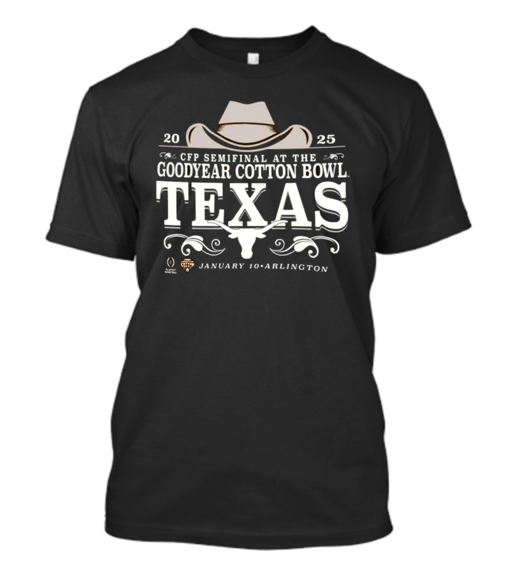 2025 CFP Semifinal Goodyear Cotton Bowl Texas January 10 Arlington T-Shirt