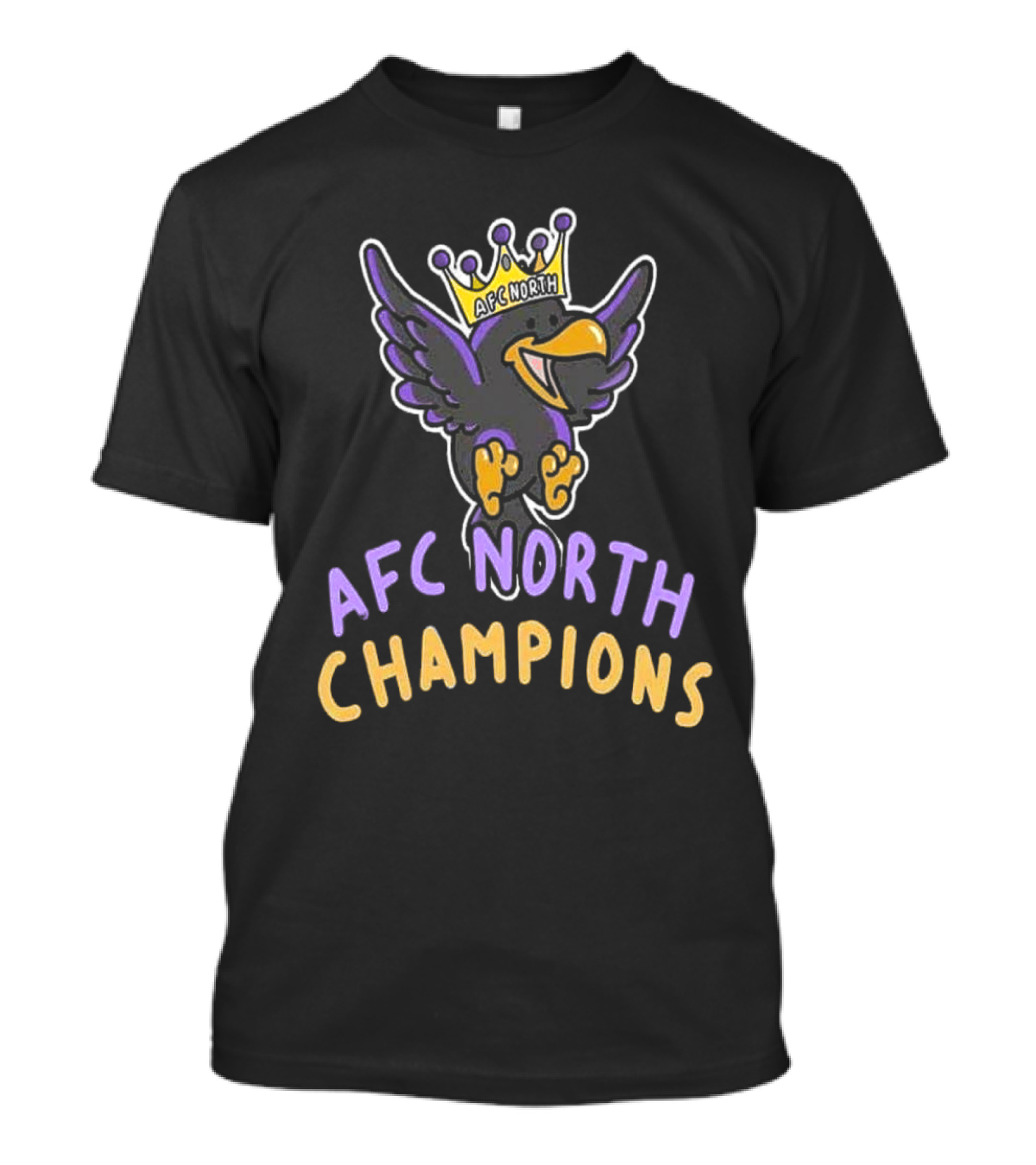 Baltimore Ravens AFC North Champions The King NFL Playoffs 2024-2025 Merch By CornDoggyLoL T-Shirt