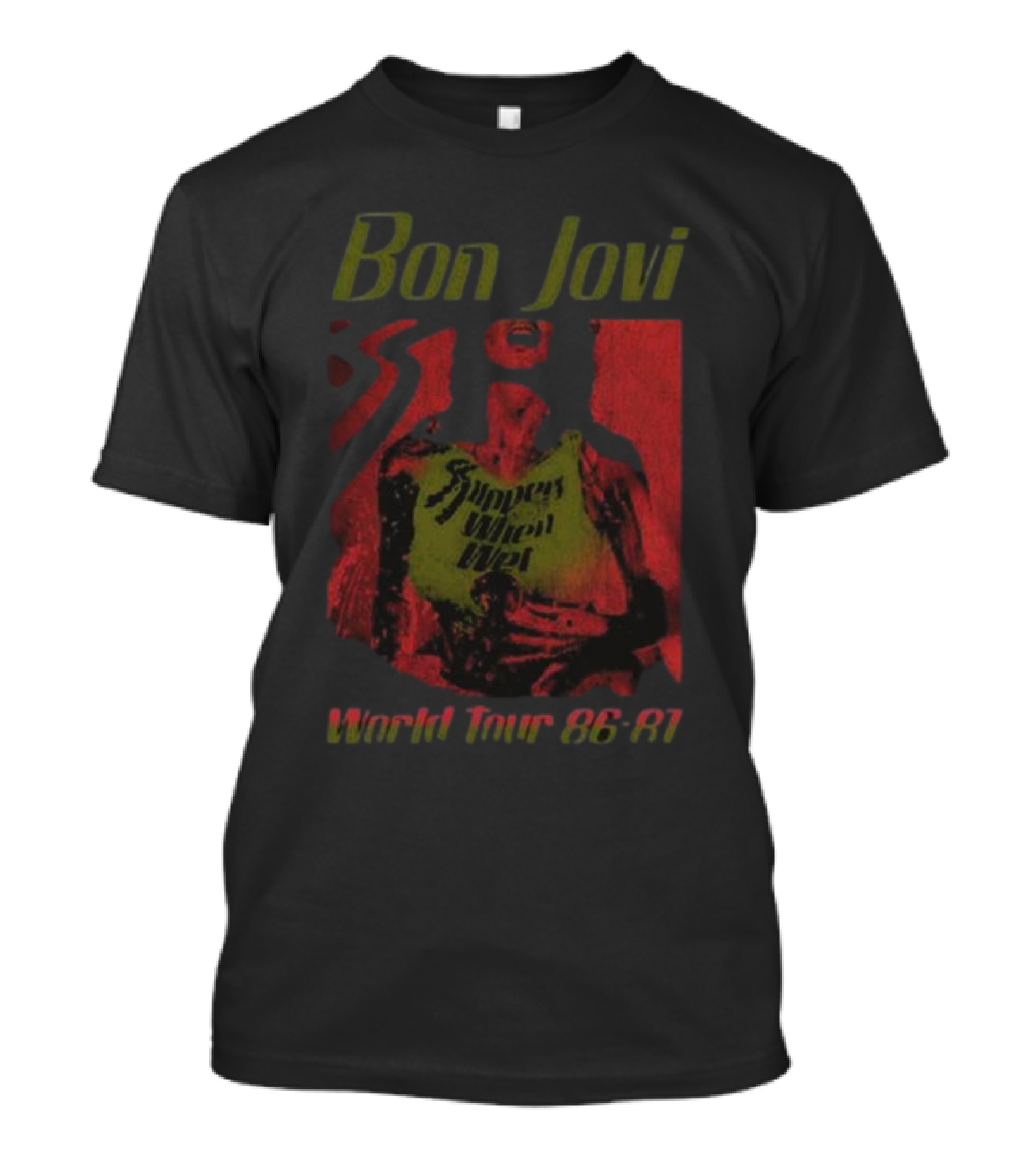 Bon Jovi Slippery When Wet World Tour 86-87 Vintage T-Shirt