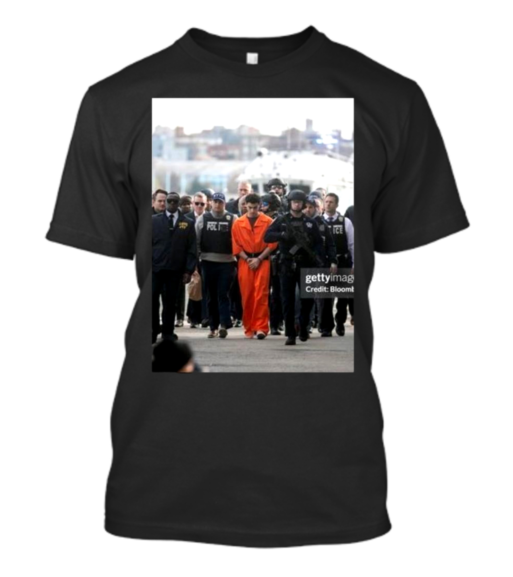 Loloverruled Luigi Mangione Late Contender For Year Prisoner Surrounded By Police T-Shirt