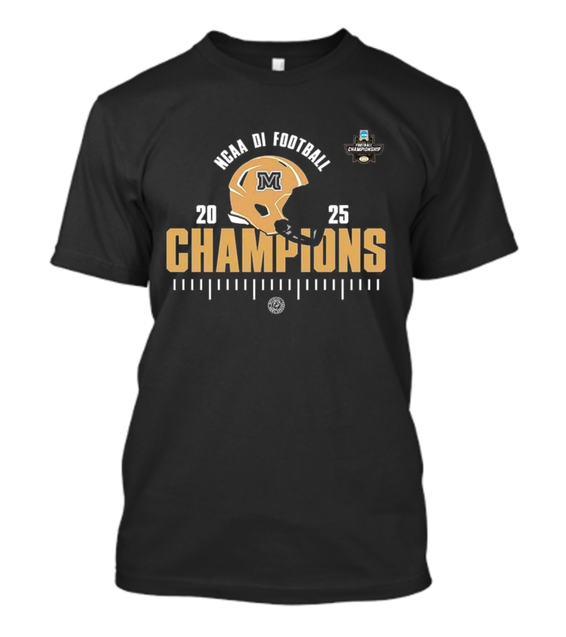 NCAA DI Football 2025 Champions Montana State Bobcats Helmet T-Shirt
