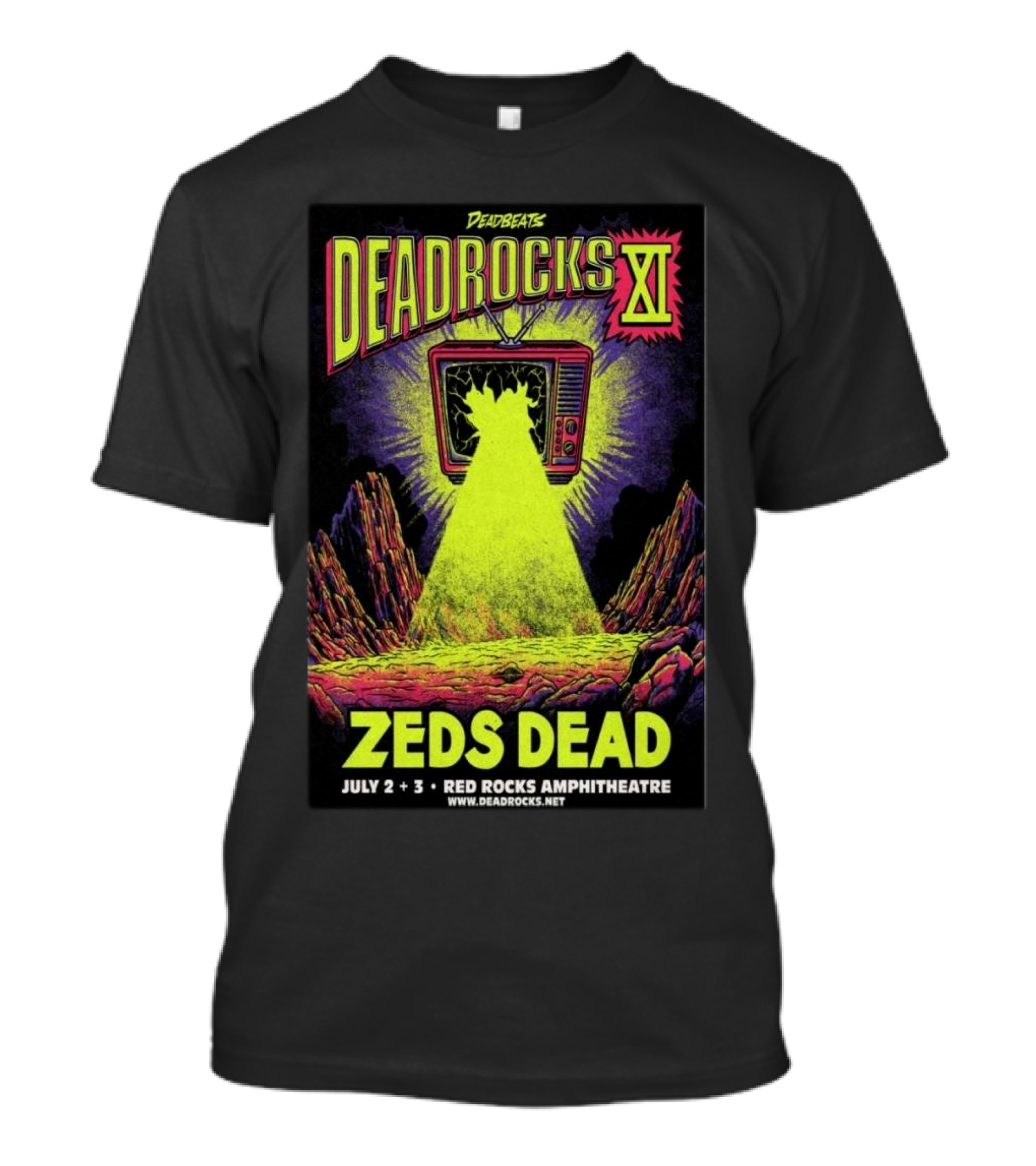 Zeds Dead DEADROCKS XI Red Rocks Amphitheatre July 2 And 3 2025 Concert T-Shirt