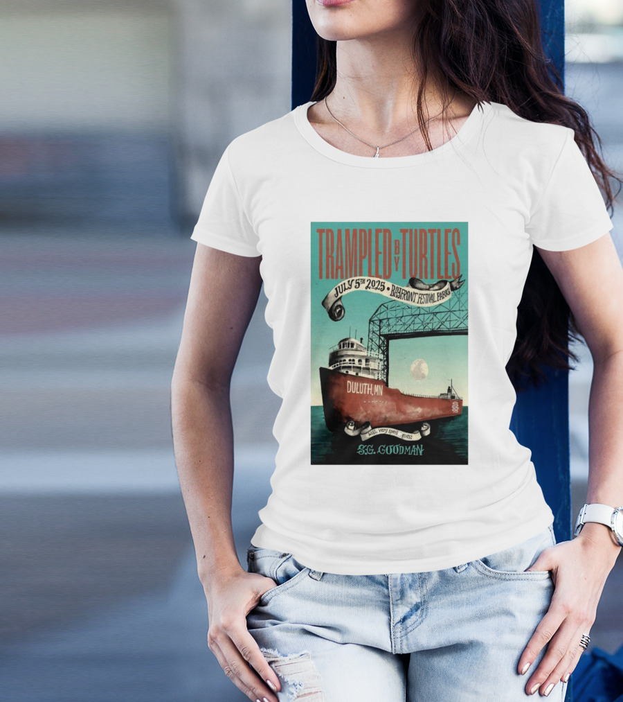 Trampled By Turtles July 5 2025 Bayfront Festival Park Duluth MN Featuring S.G. Goodman T-Shirt