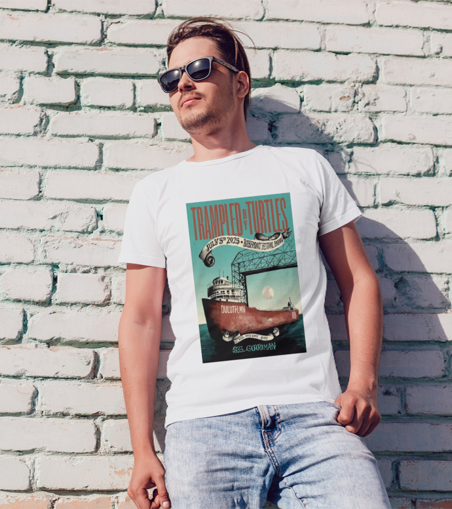 Trampled By Turtles July 5 2025 Bayfront Festival Park Duluth MN Featuring S.G. Goodman T-Shirt