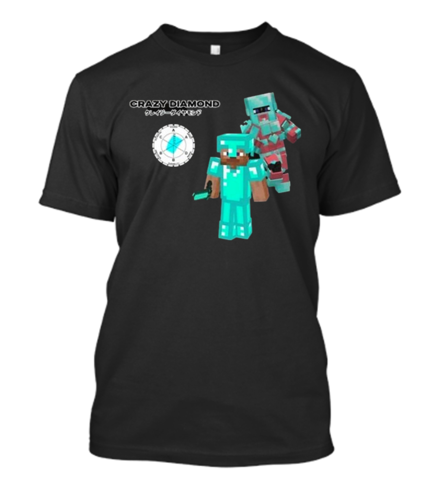 Crazy Diamond Steve JoJo's Bizarre Adventure Minecraft Fusion T-Shirt