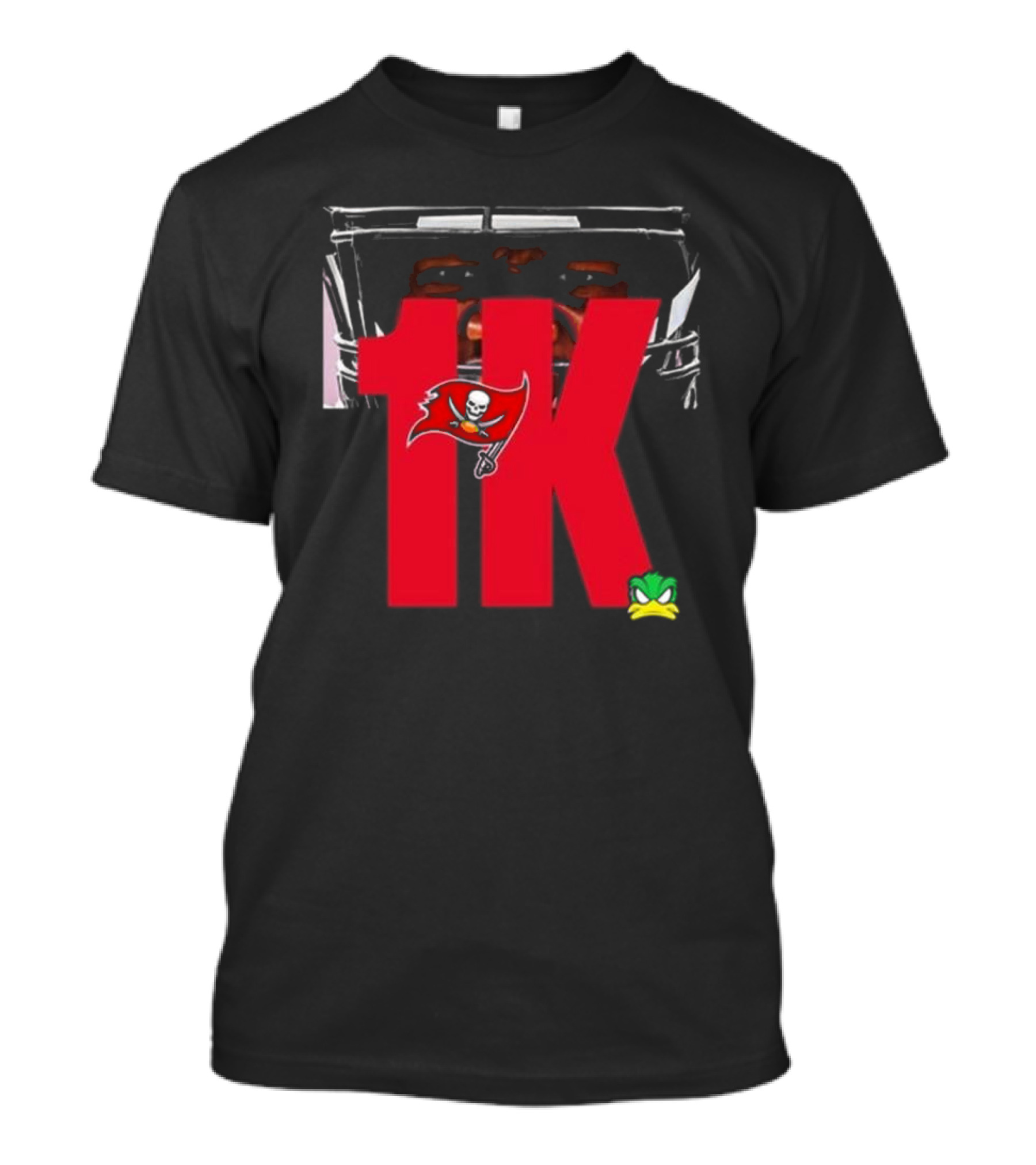 Graham Barton Bucky Irving 1K Buccaneers Logo Duck Icon Football Helmet T-Shirt