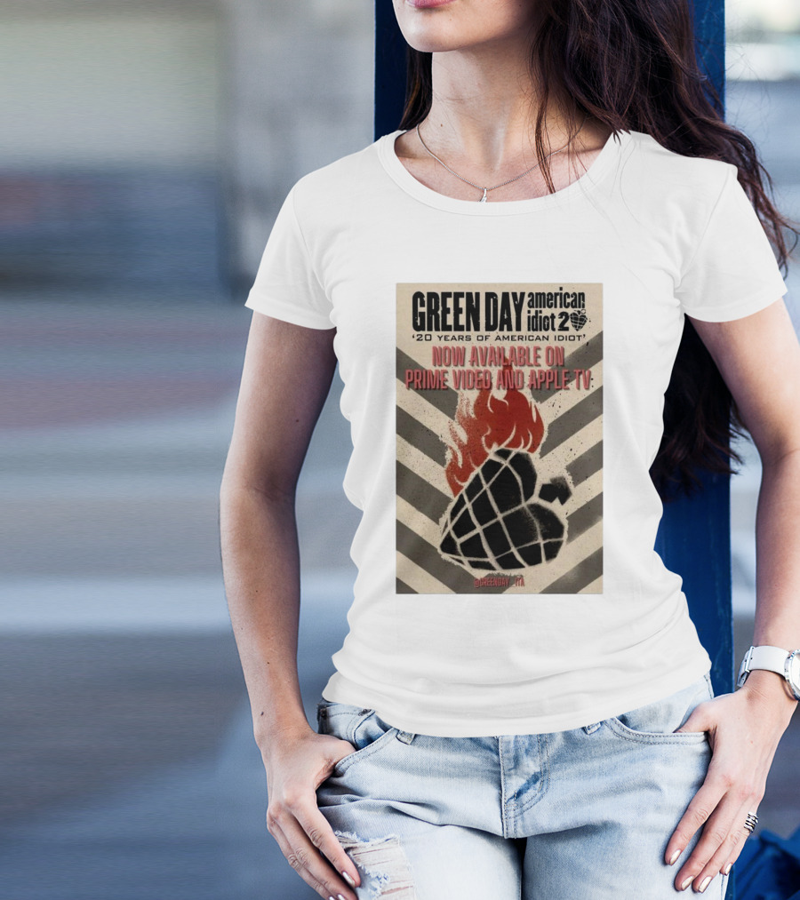 Green Day American Idiot 20 Years Now Available On Prime Video And Apple TV T-Shirt