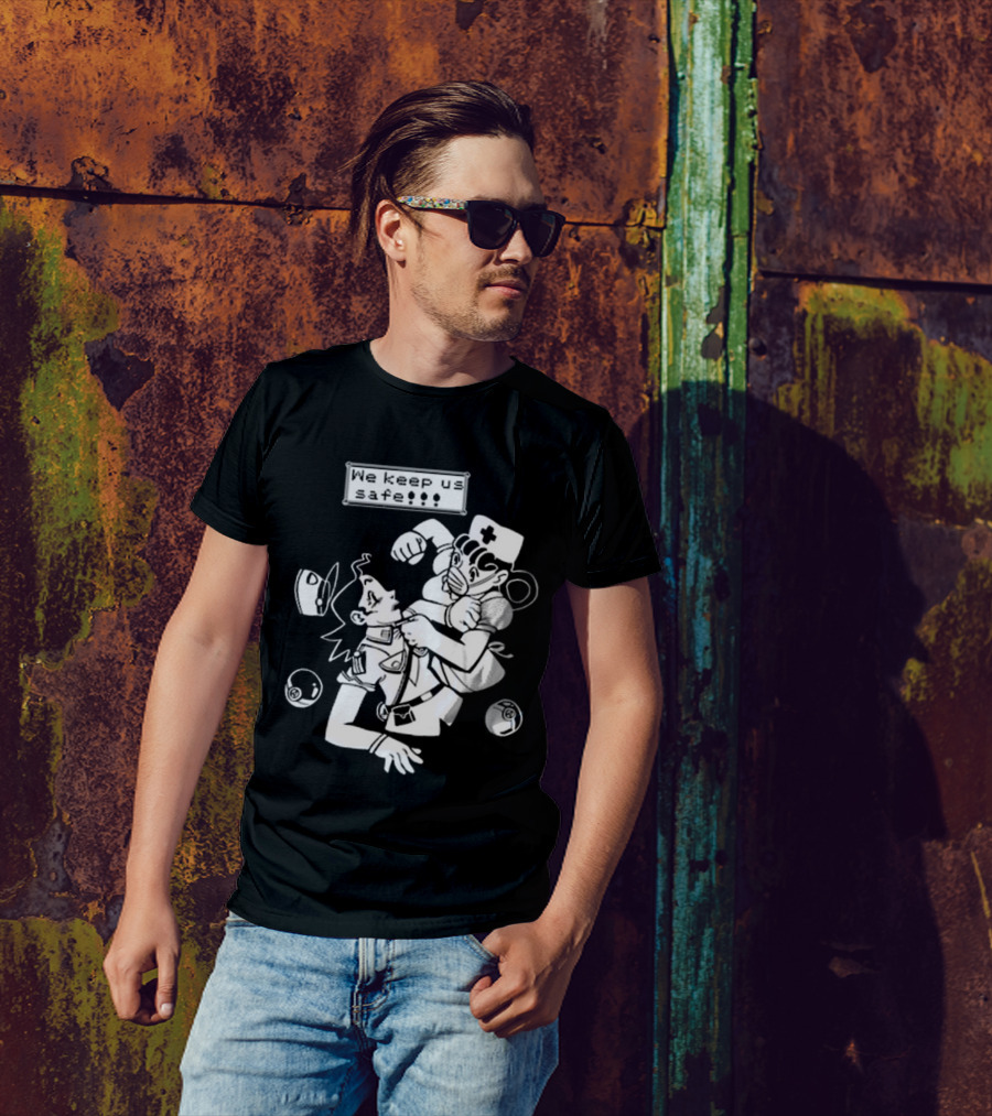We Keep Us Safe Joy Vs Jenny Acab Nurse And Officer Confrontation T-Shirt