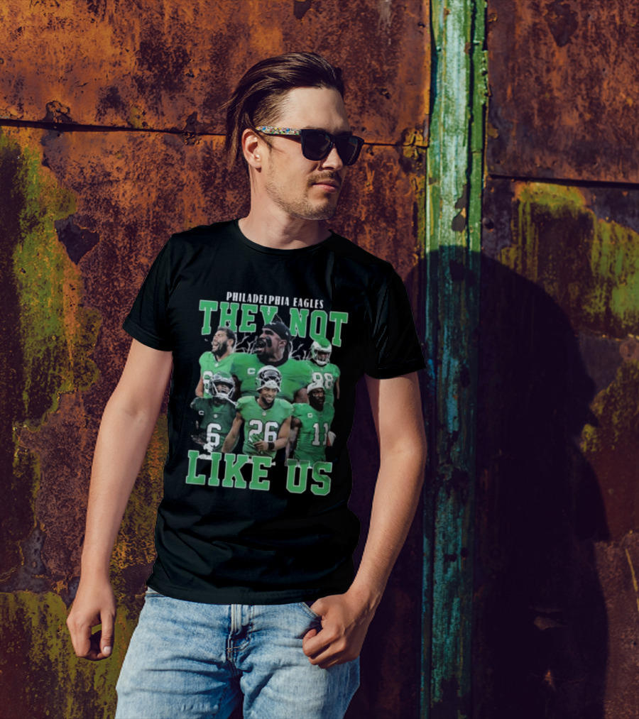 Philadelphia Eagles They Not Like Us Players 2025 T-Shirt