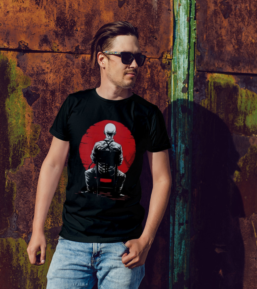 Renmakes Music Sucks Chair Against Red Circle T-Shirt