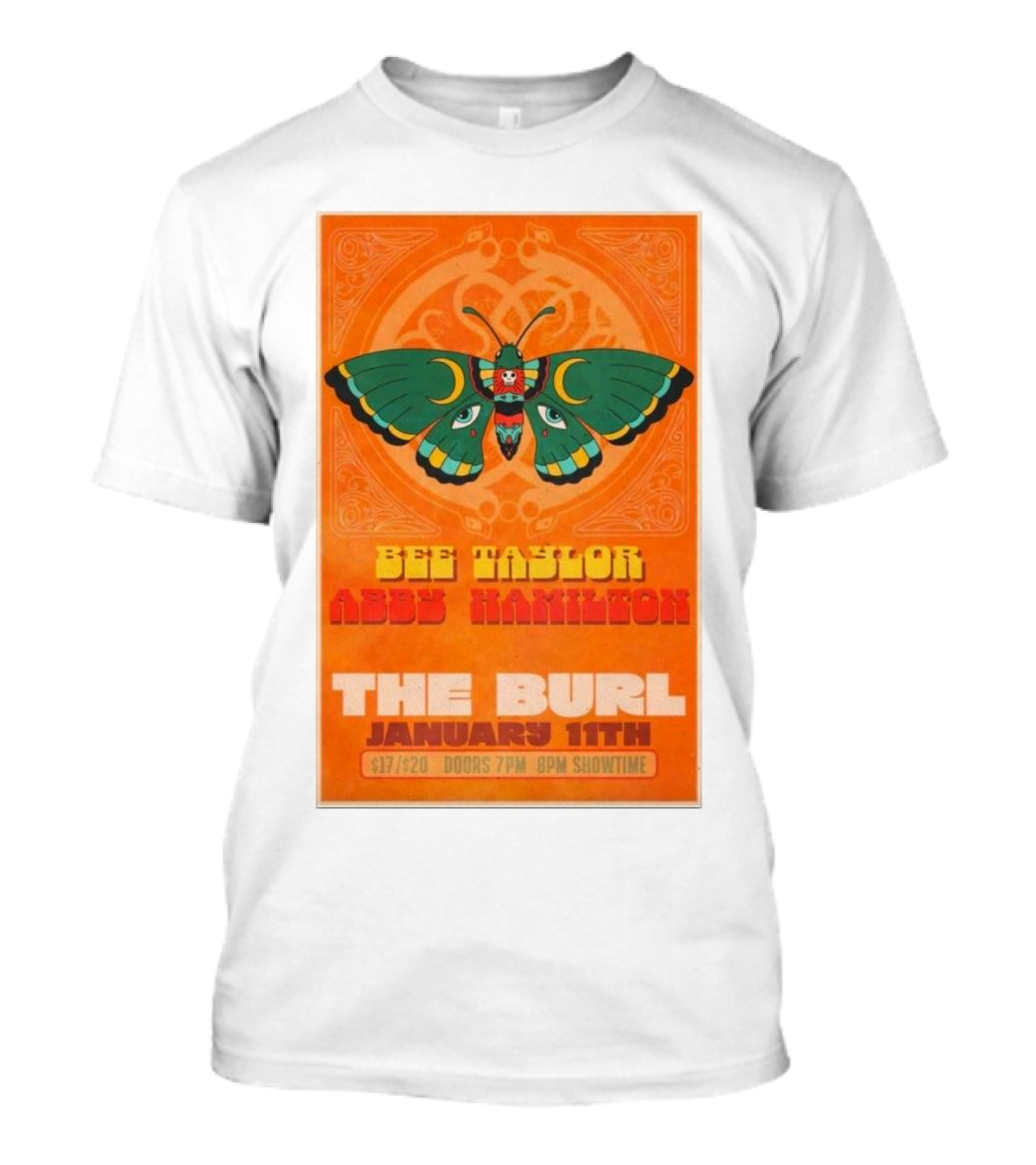 Bee Taylor Abby Hamilton The Burl January 11th Lexington KY Concert T-Shirt