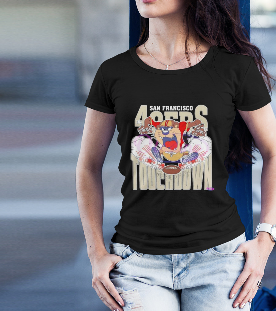 San Francisco 49ers NFL Touchdown Tasmanian Devil 2025 T-Shirt