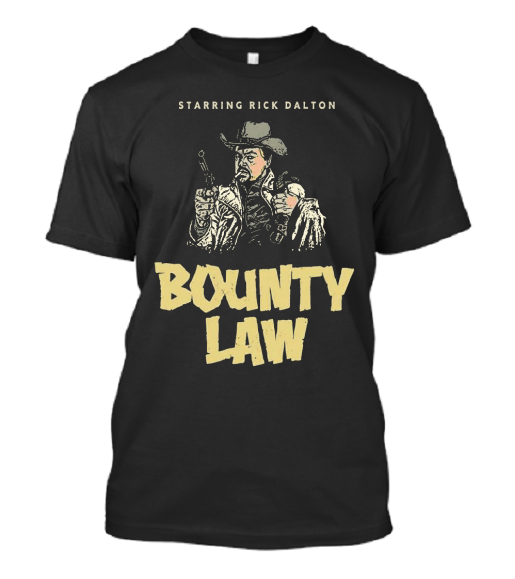 Starring Rick Dalton Bounty Law Cowboy Drawing T-Shirt