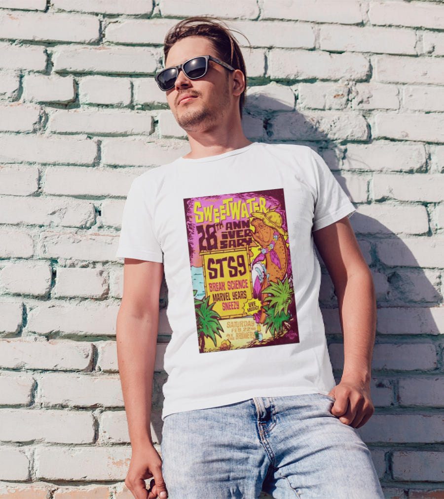 SweetWater 28th Anniversary Atlanta Feb 22 2025 Featuring STS9 Break Science Marvel Years Sneezy Live Music T-Shirt