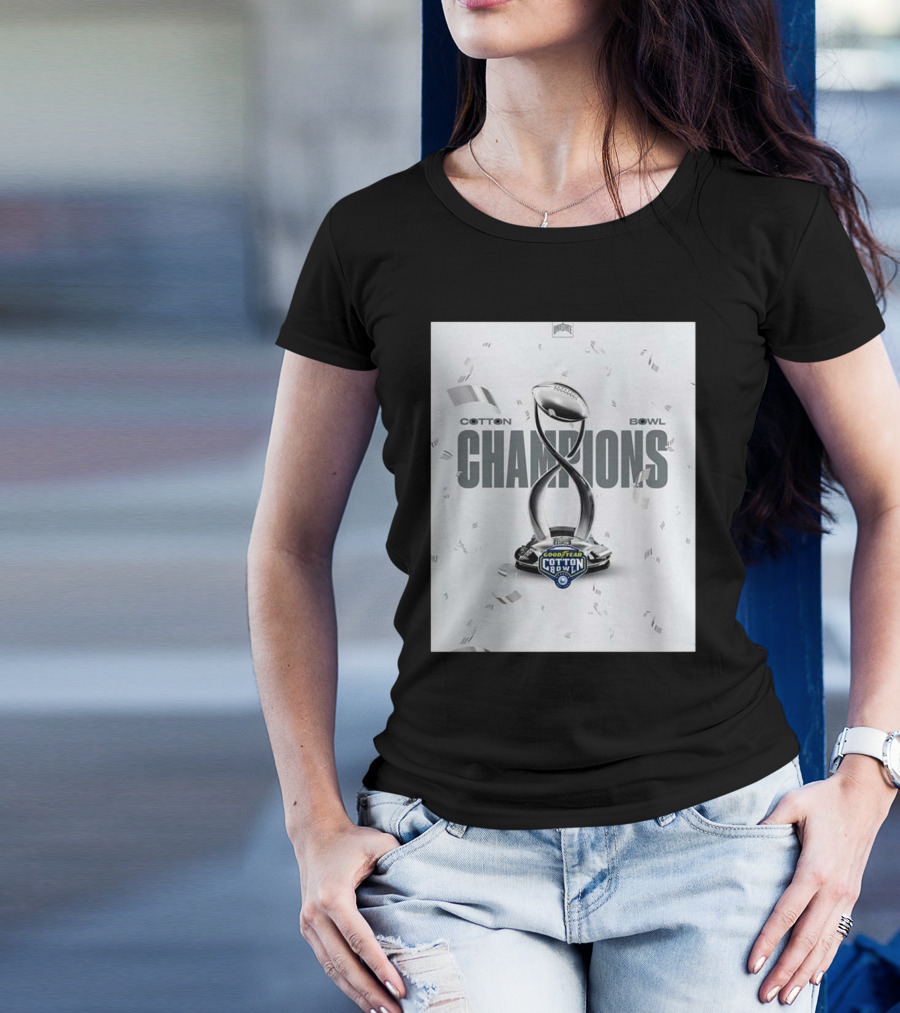 Cotton Bowl Champions Ohio State Buckeyes 2025 CFB Playoffs NCAA Division Trophy Iconic Victory T-Shirt