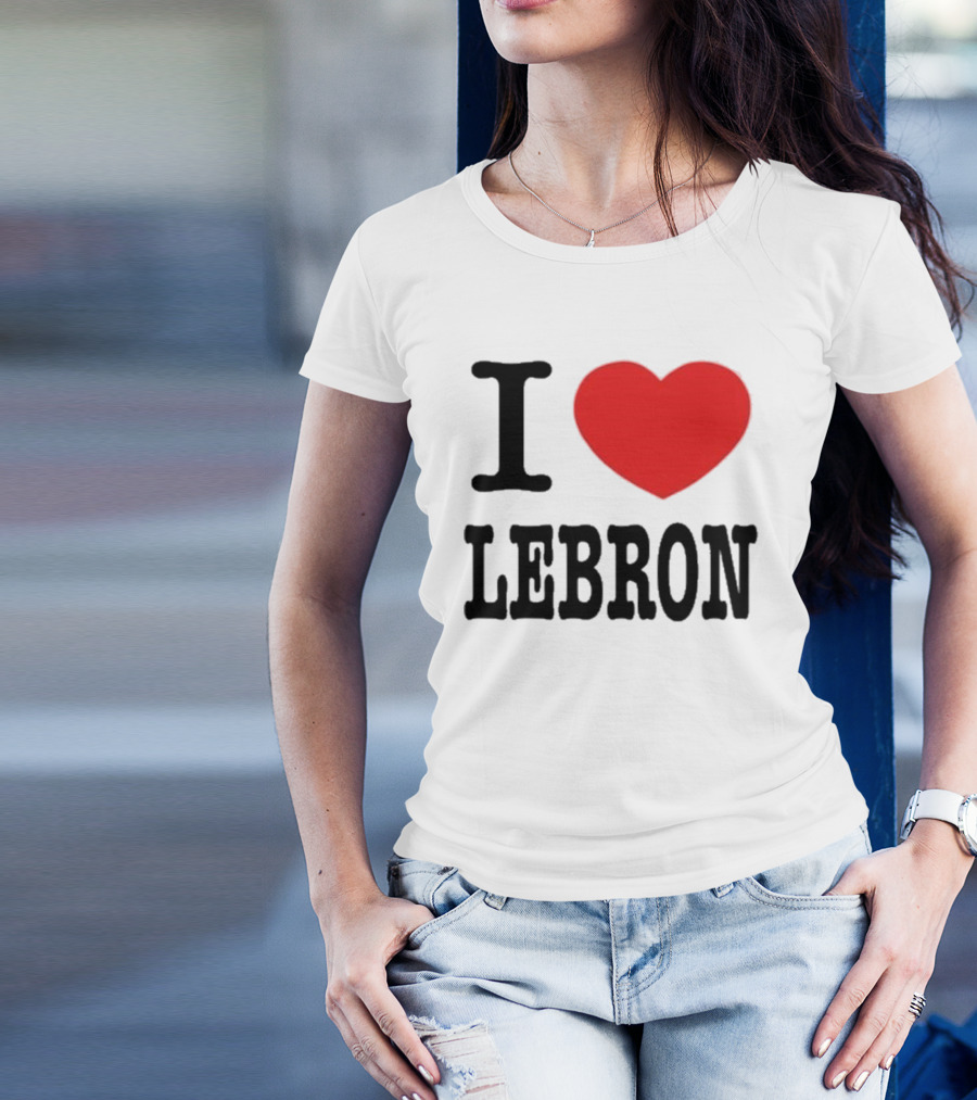 I Love LeBron Heart T-Shirt