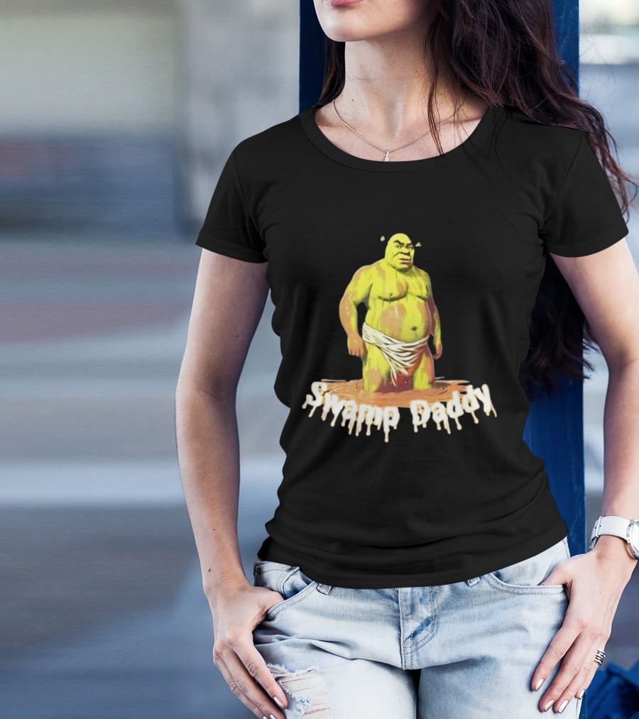 Unethical Threads Swamp Daddy Shrek Dripping Text Image T-Shirt