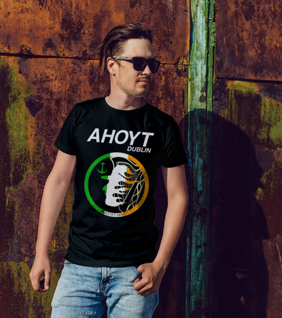 AHOYT Dublin Anchor Emblem Irish Tricolor T-Shirt