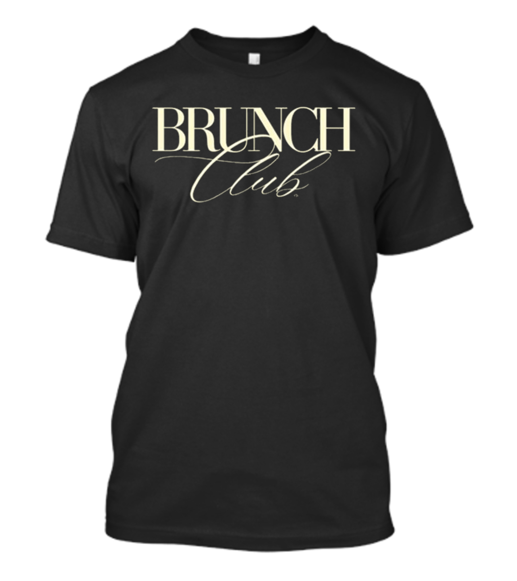 Calley Blue Brunch Club Elegant Script T-Shirt
