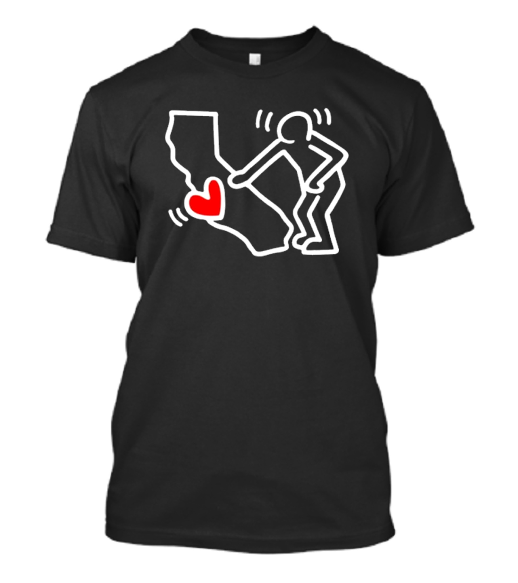 Patti Lapel Sending Love La Heart California Haring T-Shirt